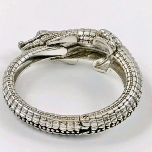 Jewelry - Brighton Silver Alligator Rhinestone Bracelet